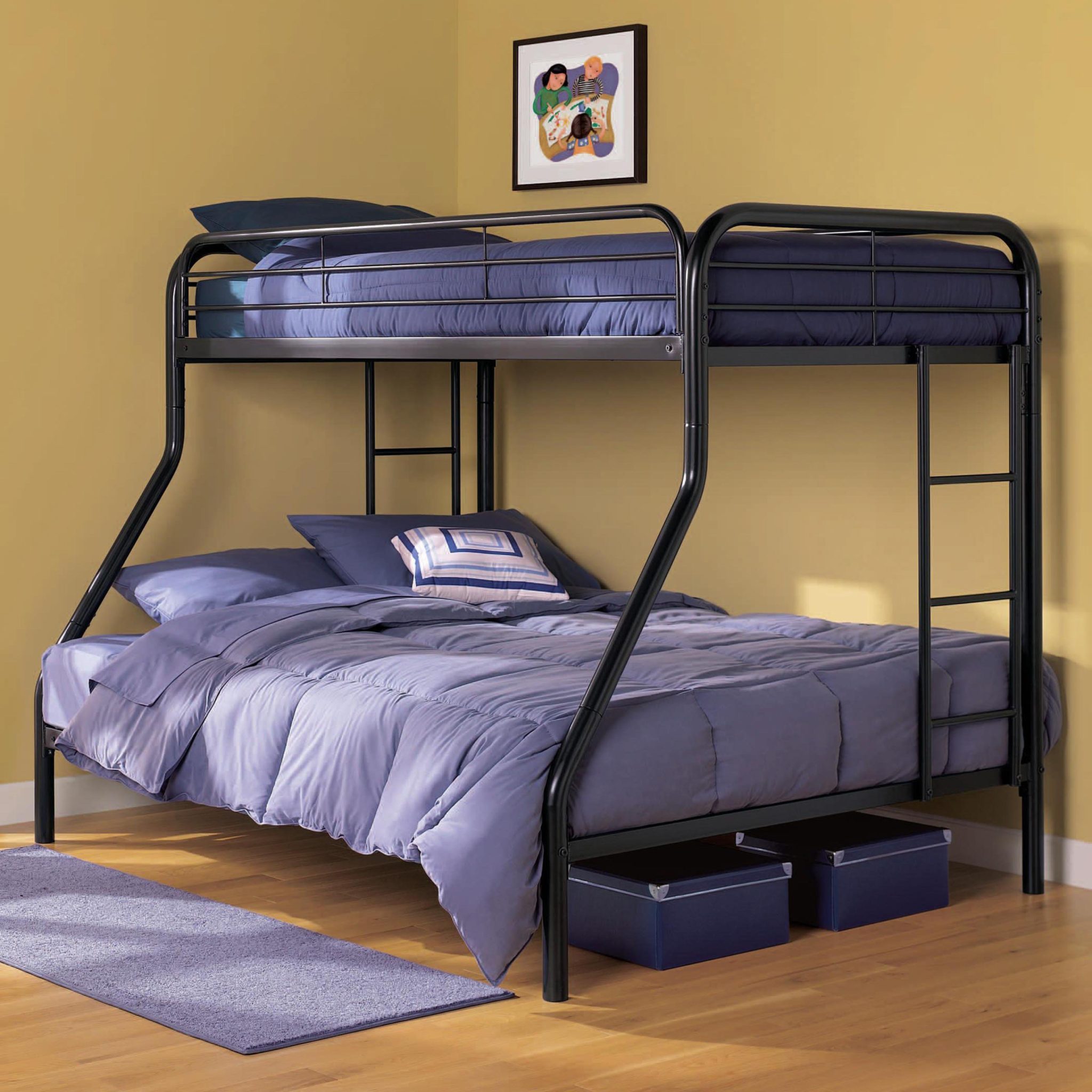 Двухъярусная кровать Gunmetal Full/Full Bunk Bed