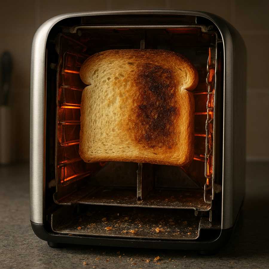 Почему тостер не поджаривает хлеб равномерно