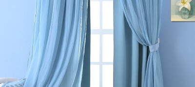 Как и с чем можно сочетать голубые шторы в дизайне