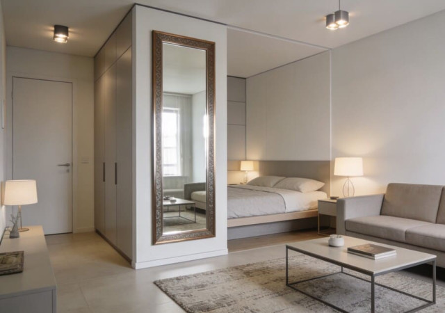 Как правильно расположить зеркало по фэншуй в квартире-студии: 7 работающих схем