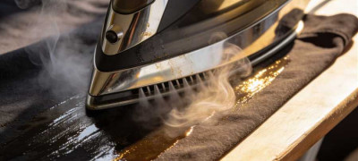 Почему утюг оставляет блестящие следы на ткани