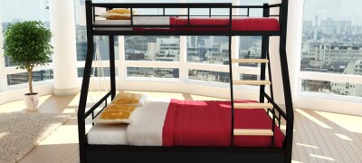 Двухъярусная металлическая кровать – конструкция и правила выбора