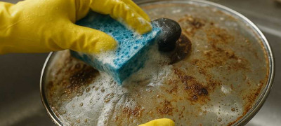 Как отмыть стеклянную крышку кастрюли