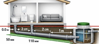 Канализация в частном доме: расчёт уклона за 5 минут без инженера