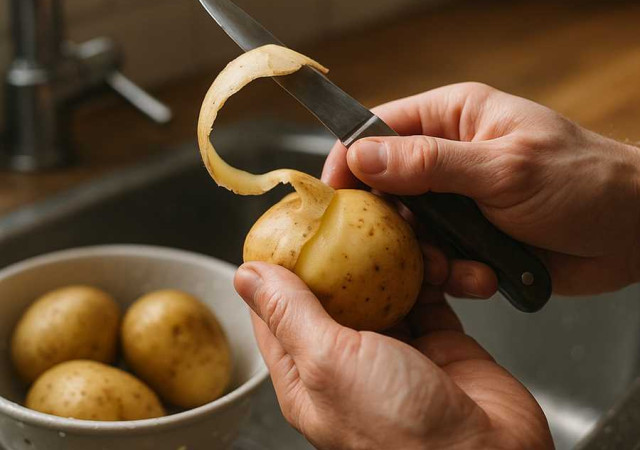 Как быстро почистить картофель