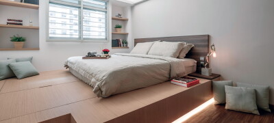 Оформление интерьера комнаты в однокомнатной квартире с кроватью