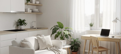 Матовая краска в маленькой студии: визуальные эффекты и ошибки при выборе цвета