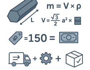Как рассчитать стоимость заказа на шестигранник 12×18Н10Т: формула веса, стоимость металла, доставка, обработка