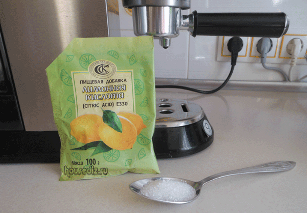 чистка кофемашины лимонной кислотой