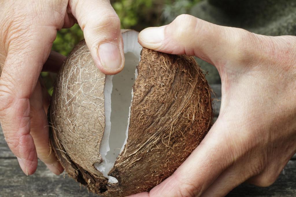 как открыть кокос