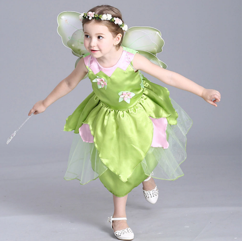 новогодний костюм для девочки фея зеленый