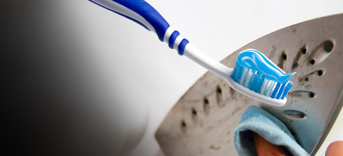 чистка утюга зубной пастой