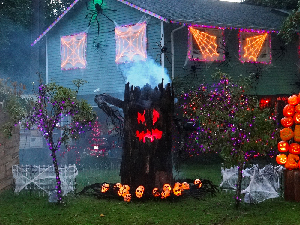 декор дома на хэллоуин фото идеи