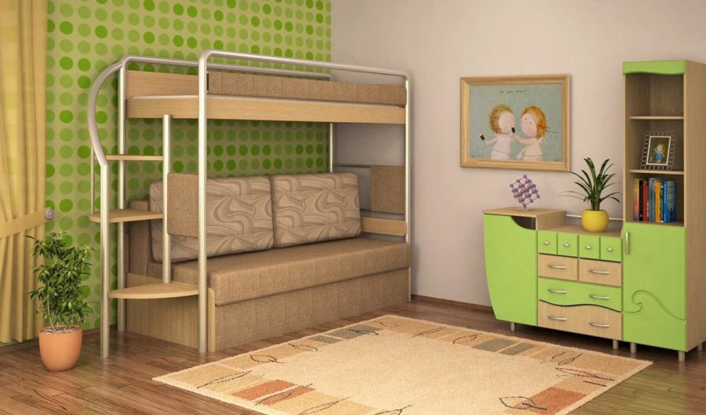 Двуспальная кровать чердак для детей