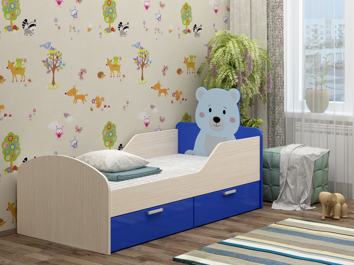детская кровать с бортиками дизайн