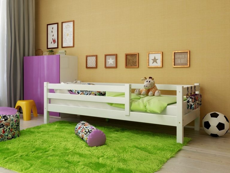 Детская кровать со съемным бортиком от 3 лет