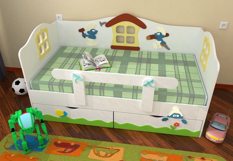 детская кровать с бортиком