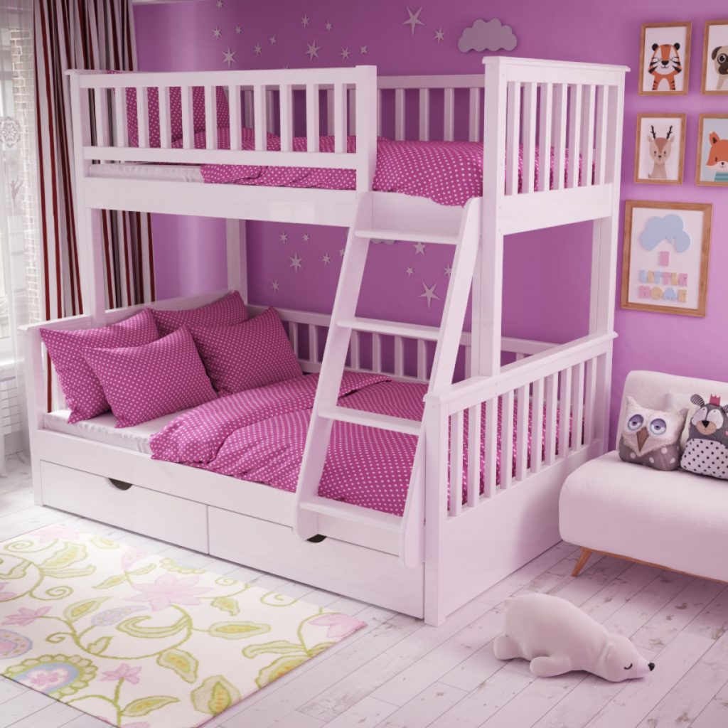 Кровать детская от 5 лет белая