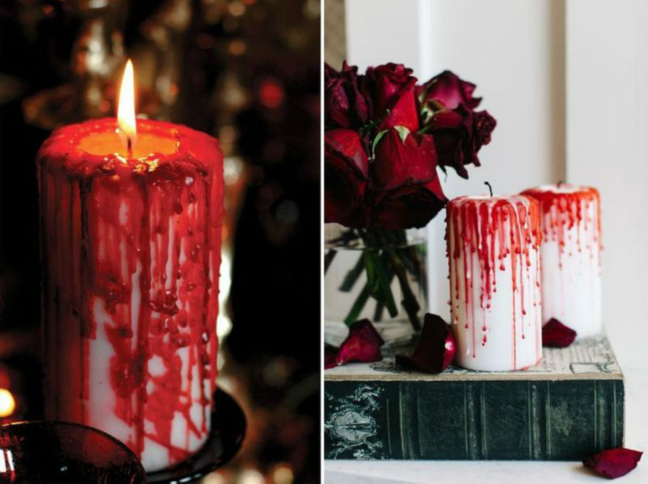 кровавые свечи на хэллоуин