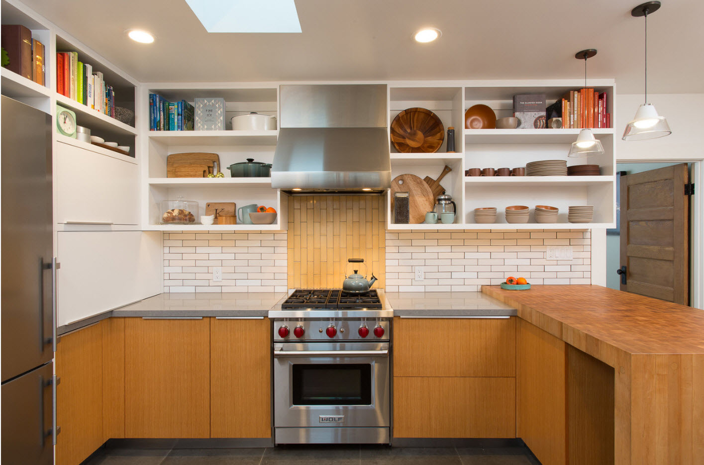 навесные шкафы для кухни дизайн фото