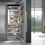 шкаф для холодильника металлик открытый