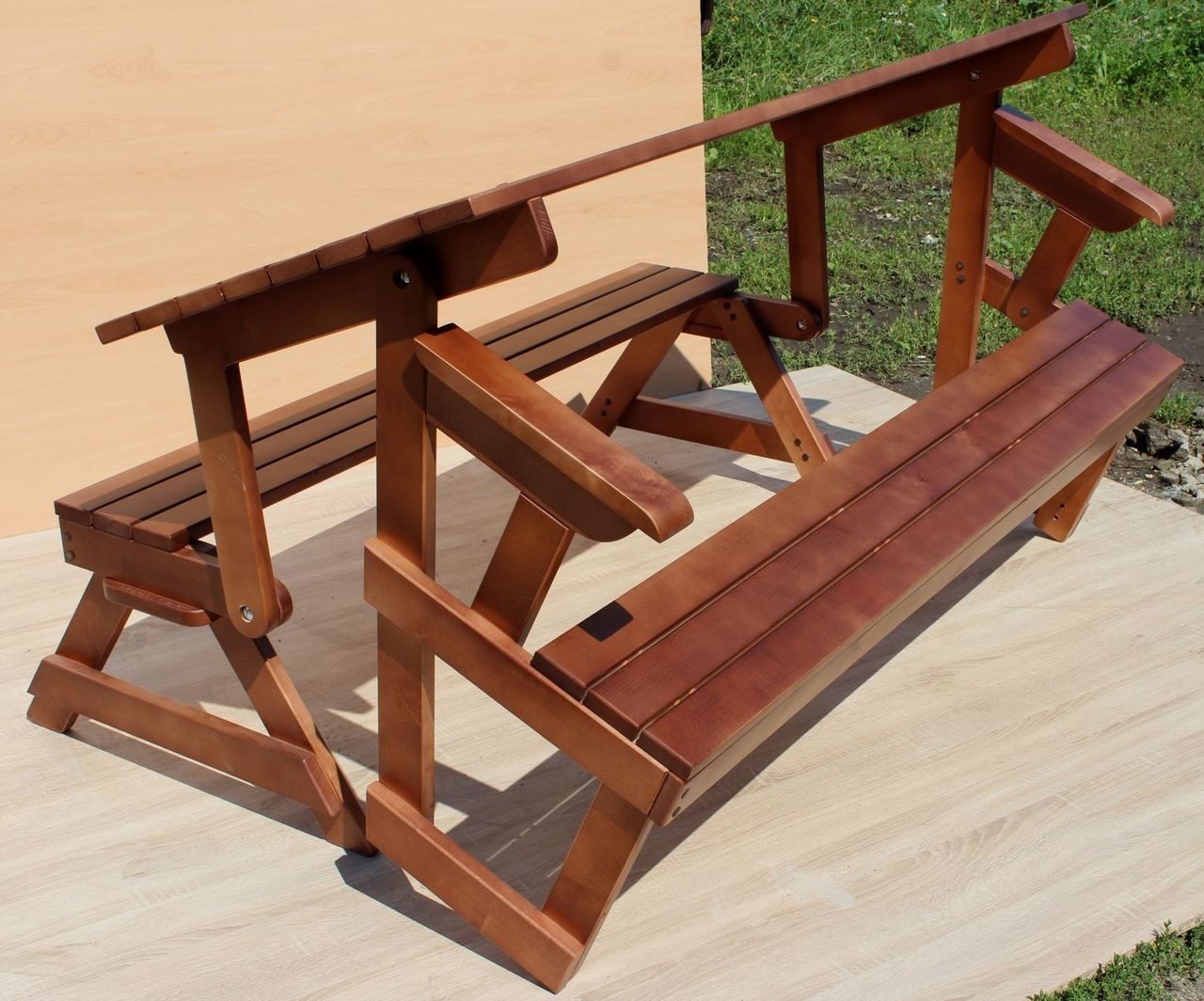 раскладной столик со скамейками