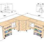 пример чертежа углового стола для швейной машинки