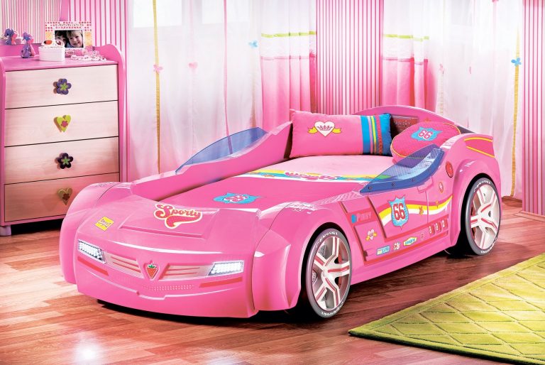 Детская кровать автомобиль с подсветкой