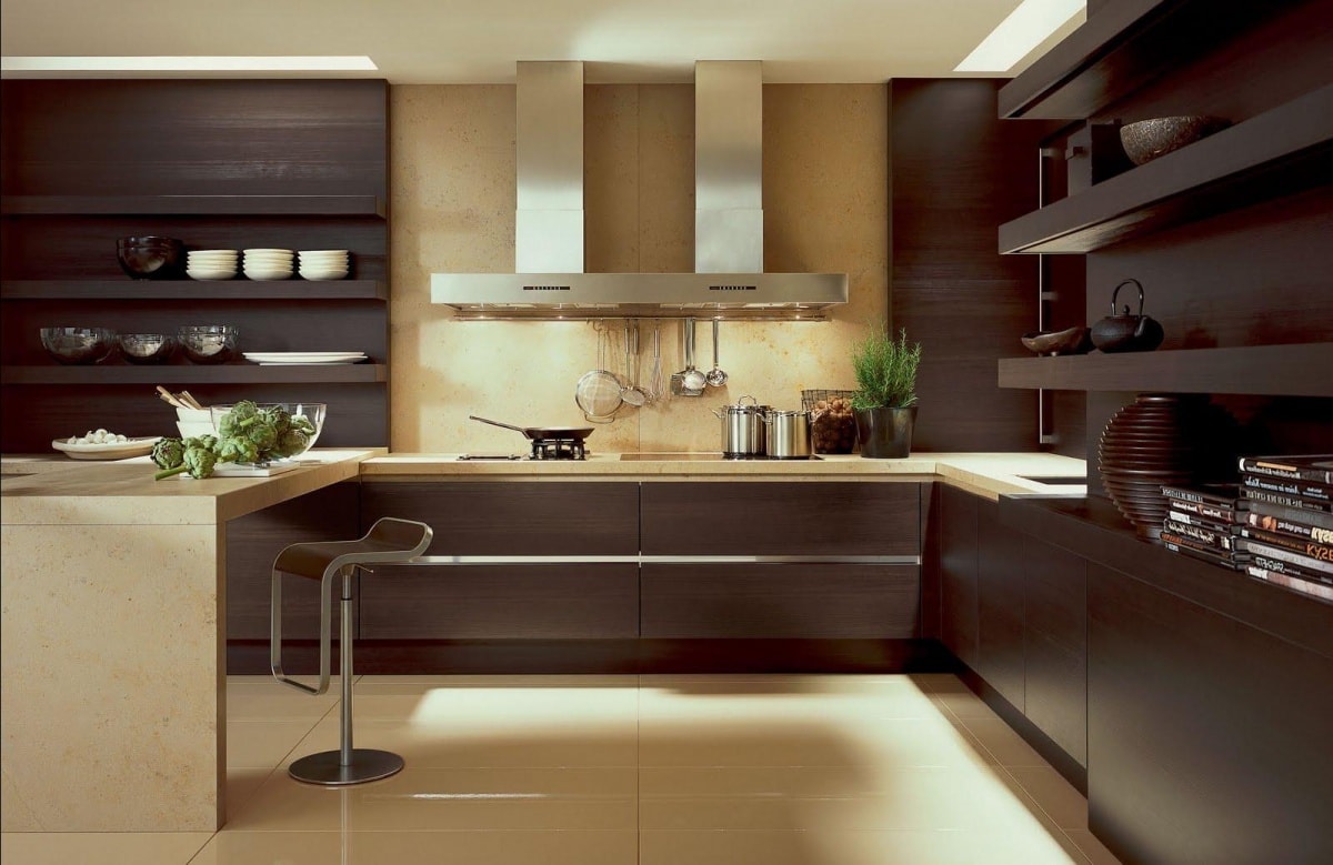 Кухня без верхних шкафов: дизайн гарнитура без навесных шкафов, угловая .