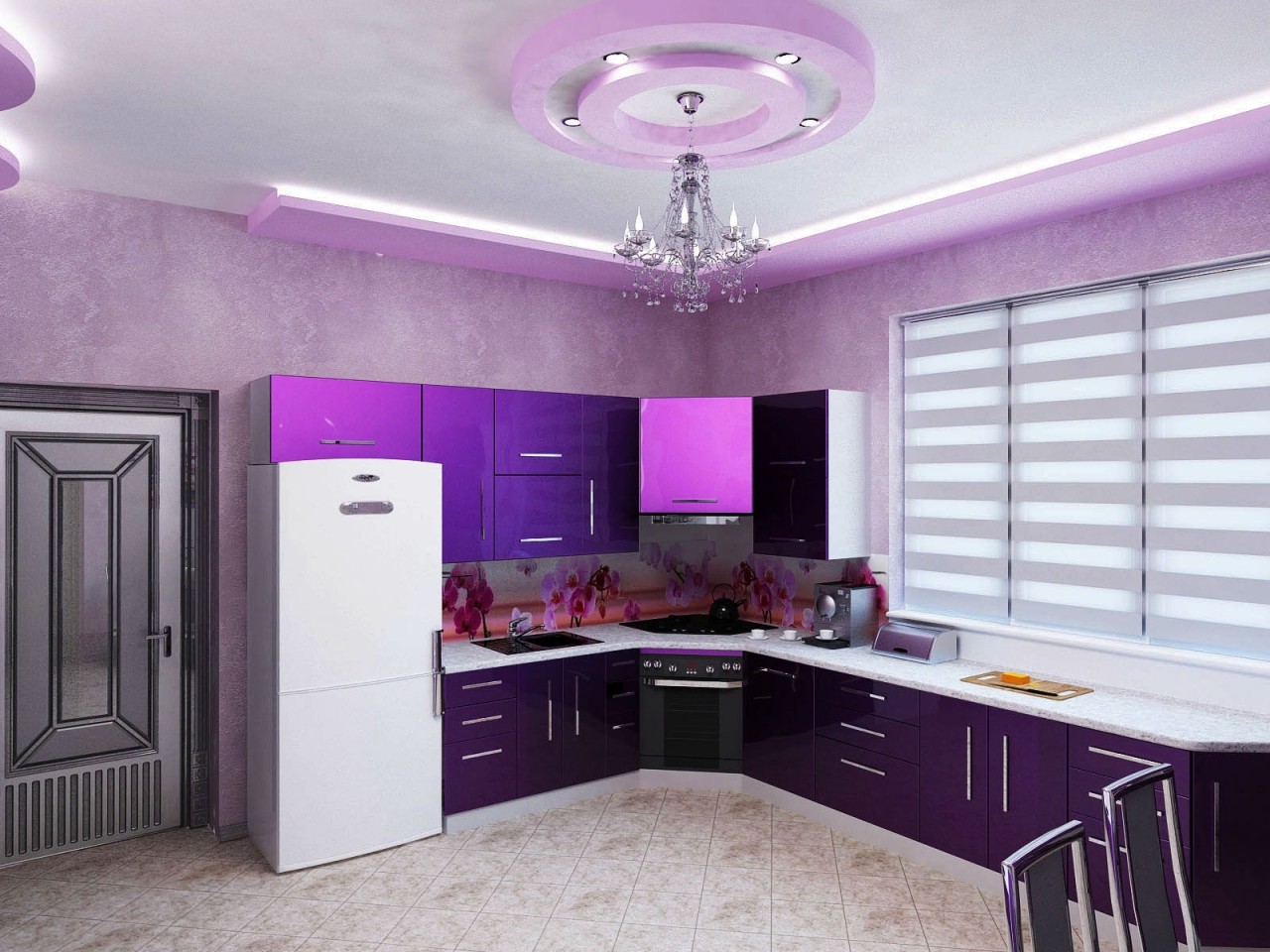 Кухни Фиолетового Цвета Фото