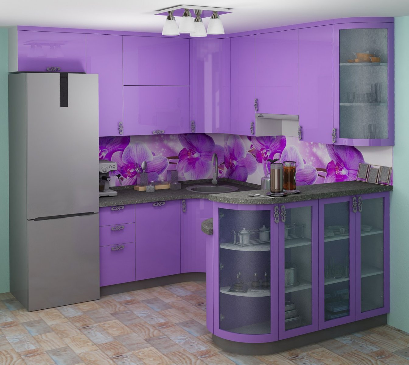 Кухни Фиолетового Цвета Фото