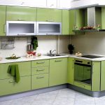 кухонный гарнитур зеленый болотный