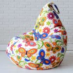 кресло-мешок с цветами