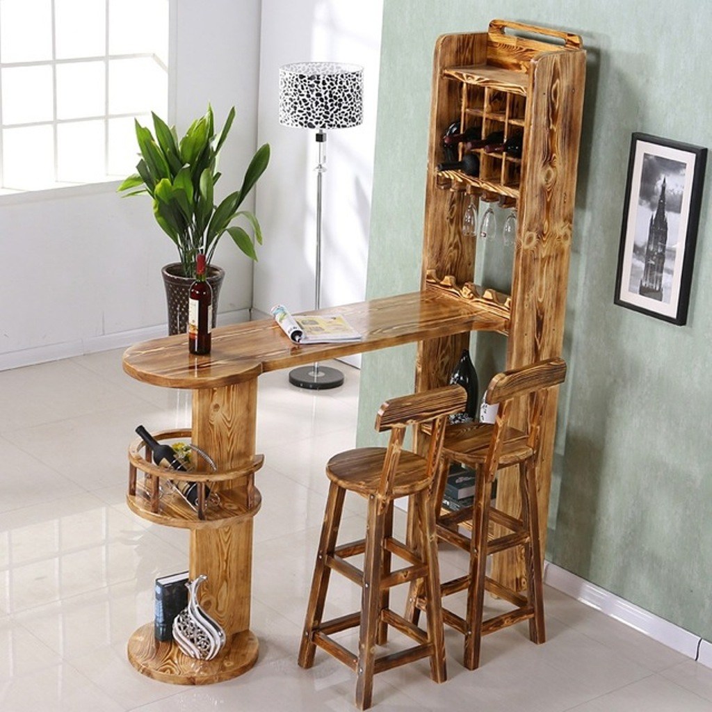 деревянный барный стол для кухни