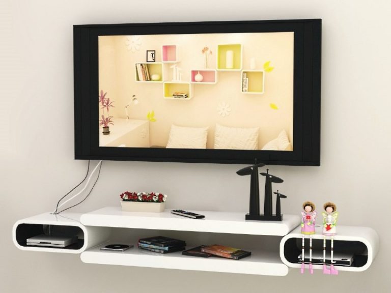 Декоративные полки на стену с телевизором
