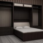 просторный шкаф со встроенной кроватью