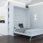 современный белый шкаф-кровать