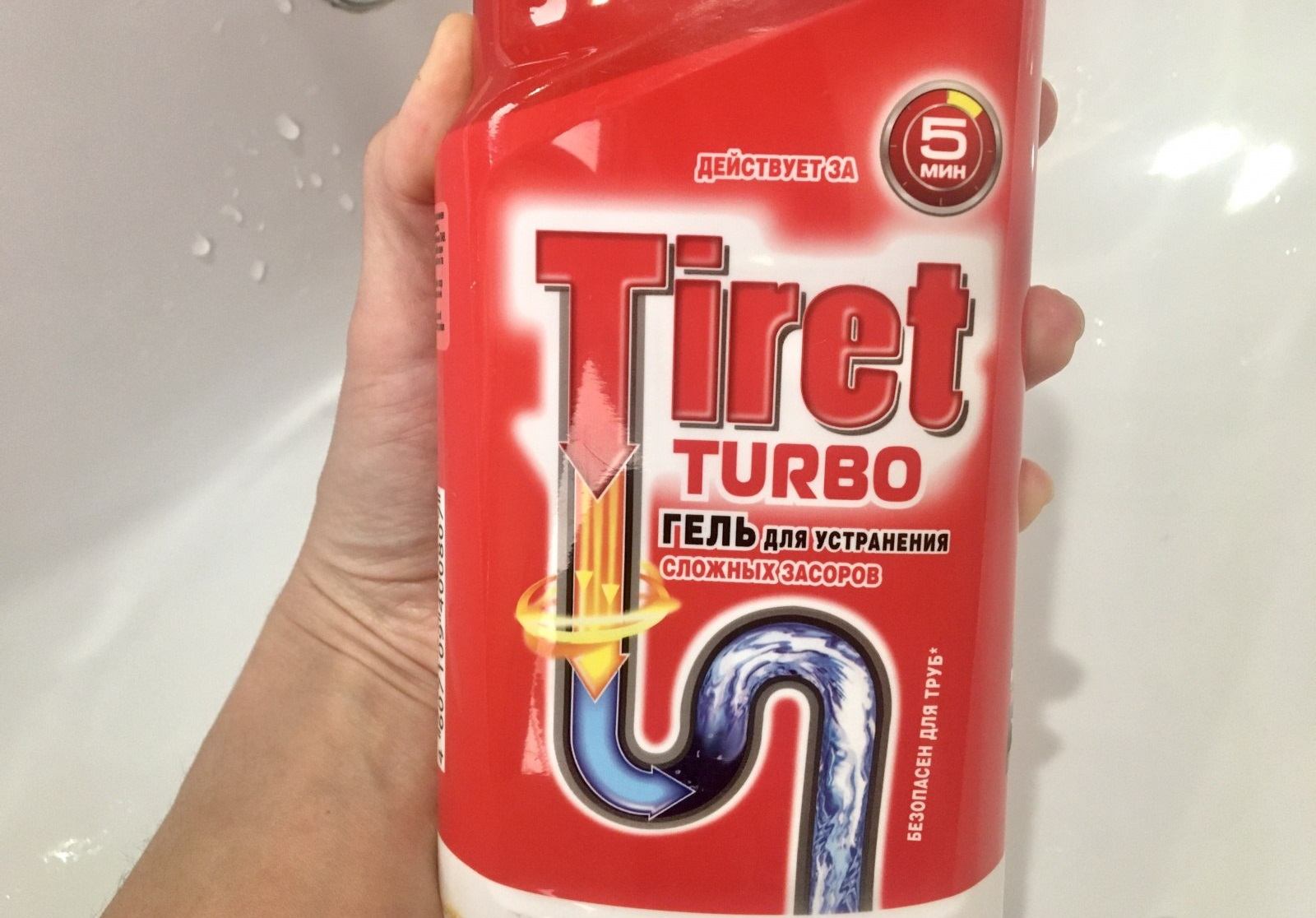 Tiret turbo гель для устранения сложных засоров