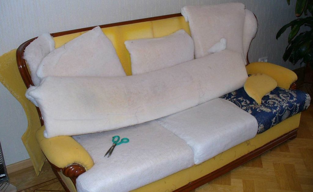 замена поролона для дивана