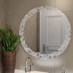 зеркало в ванную комнату виды декора