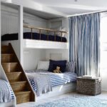 двухъярусная кровать синяя