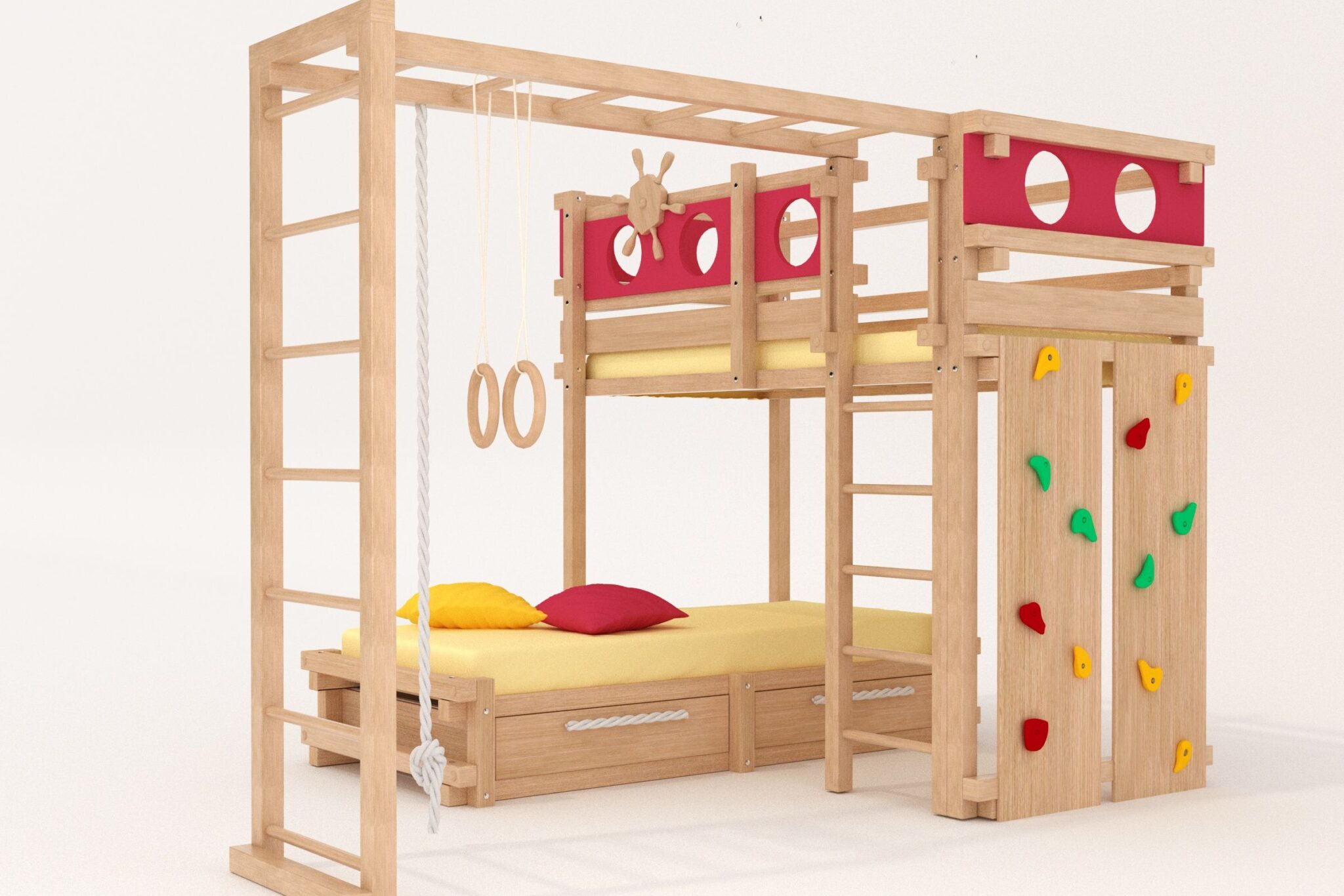 Детская кровать-чердак с игровой зоной