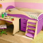 кровать детская фиолет