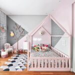 кровать детская розовая
