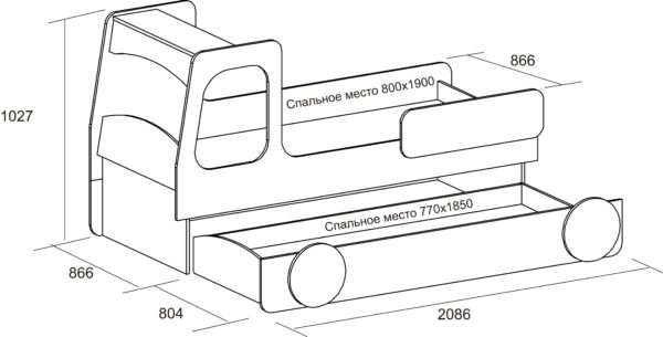 Чертежи детская кровать машинка