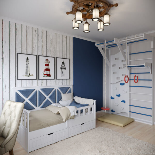 Дизайн детской комнаты морской стиль