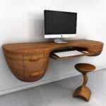 компьютерный стол деревянный круглый