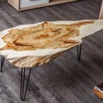 стол из пня деревянный