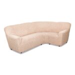 еврочехол на диван угловой бледно-розовый