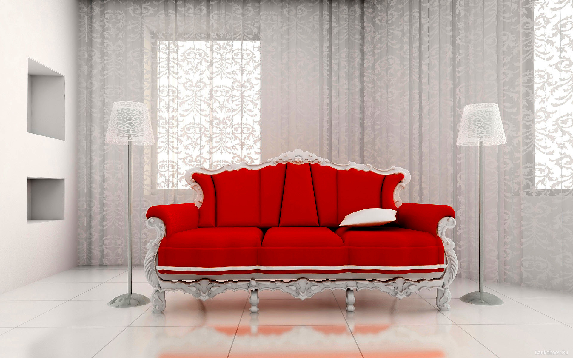Красный диван 